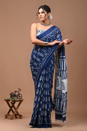 Hand Block Printed Daily Wear Saree