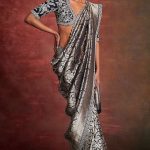 Black & Silver Silk Saree Set